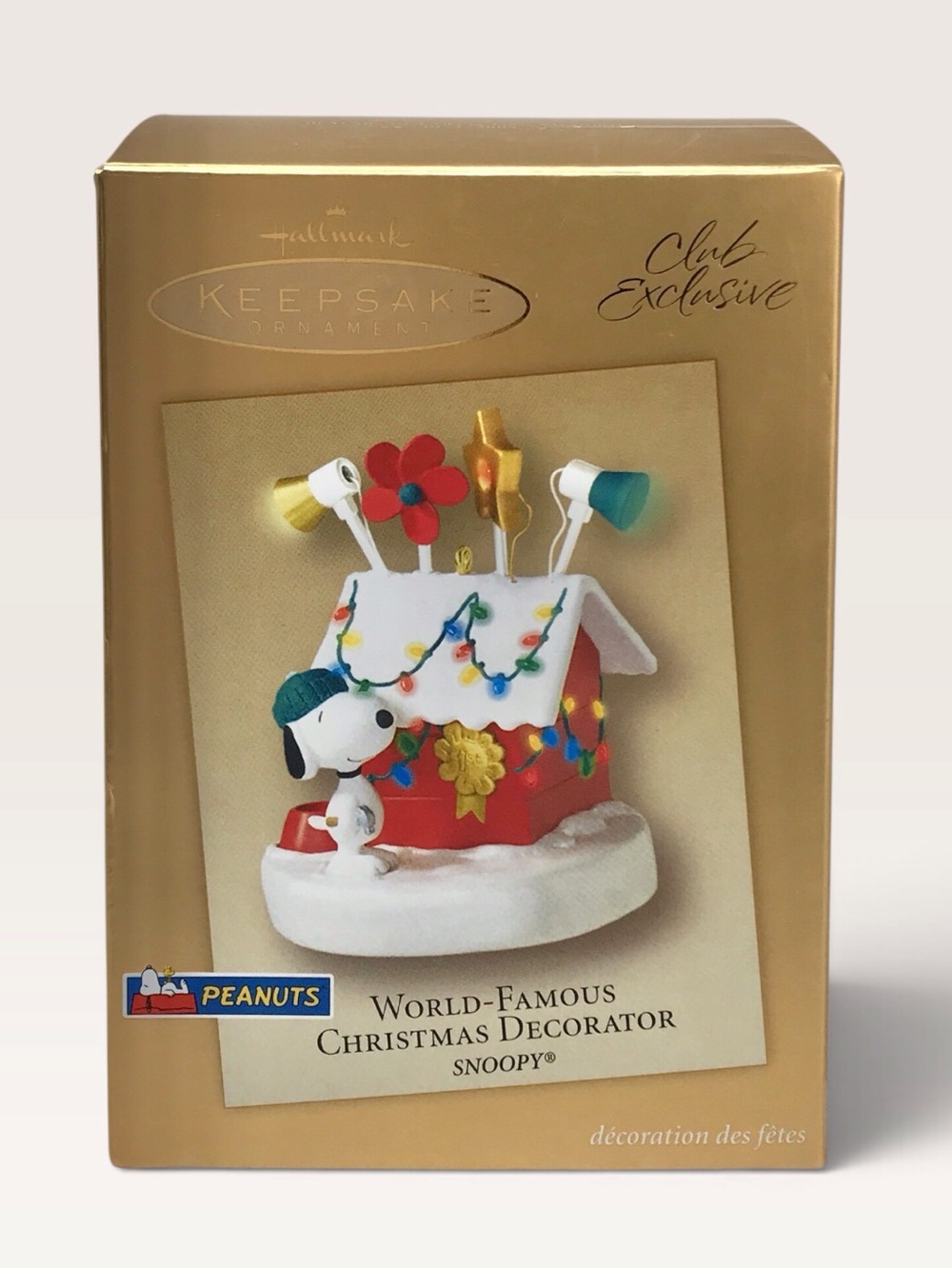 Peanuts Snoopy Christmas Ornament Light & SOUND World Famous Decorator 2003